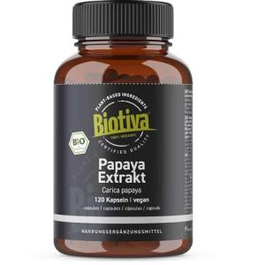 Biotiva Organic Papaya Extract Capsules - 120 Count