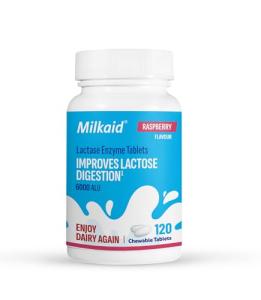 Milkaid Lactase Chewable Tablets for Lactose Relief