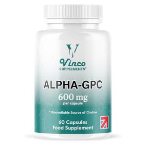 Vinco Alpha GPC 600mg Pure Choline Supplement