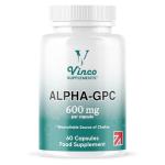 Vinco Alpha GPC 600mg Pure Choline Supplement