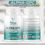 Vinco Alpha GPC 600mg Pure Choline Supplement