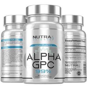 Alpha GPC 600mg Brain Support Supplement, 60 Capsules