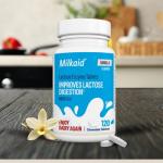 Milkaid Vanilla Lactase Tablets for Dairy Digestive Relief