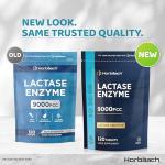 Lactase Enzyme Tablets for Lactose Digestion - 120 Vegan
