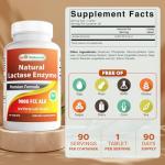 Lactose Intolerance Relief Tablets with Lactase Enzyme