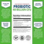 40 Billion CFU Probiotics for Gut Health