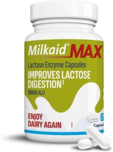 Milkaid Max Lactase for Lactose Intolerance Relief