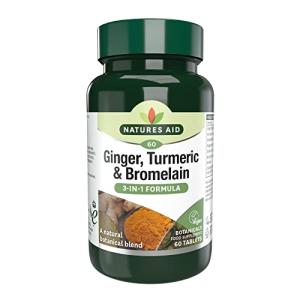 Ginger, Turmeric & Bromelain Vegan Supplement Tablets