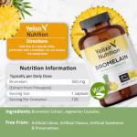 Yelixir Bromelain Capsules - High Strength Digestive Enzyme