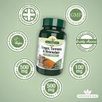 Ginger, Turmeric & Bromelain Vegan Supplement Tablets