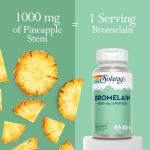 Solaray Bromelain 1000 mg Vegan Capsules – 60 Count