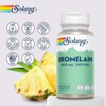 Solaray Bromelain 1000 mg Vegan Capsules – 60 Count