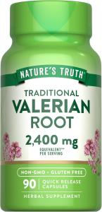 Valerian Root Capsules 2400mg Non-GMO 90 Count