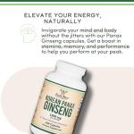 Panax Ginseng Vegan Capsules for Energy & Focus