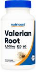 Nutricost Valerian Root Capsules 1000mg, 120 Count