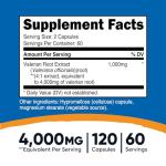Nutricost Valerian Root 1000mg Capsules, 120 Count
