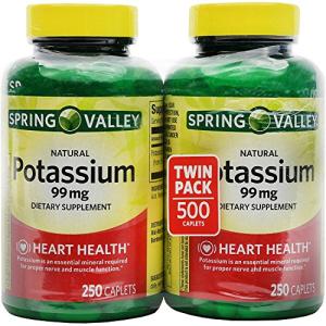 Spring Valley Potassium 99 mg, 250 Count, 2 Pack