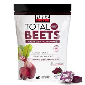 Force Factor Total Beets Energy Chews - 60 Count