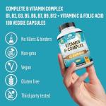 NaturaLife Labs B Complex with Vitamin C - 100 Veggie Capsules