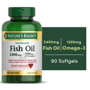 Nature's Bounty Double Strength Fish Oil Softgels 90 Ct