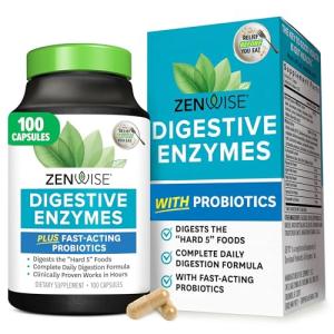 Zenwise Digestive Enzymes and Probiotics - 100 Count