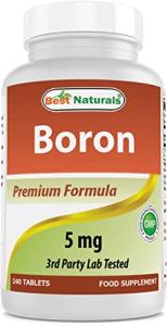 Boron 5 mg Supplements – 240 Tablets by Best Naturals