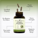 Organic Valerian Root Capsules - 900 mg - 60 Count
