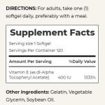Nature's Bounty E 180mg Pure dI-Alpha Softgels