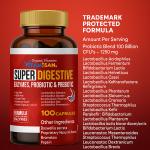 100 Billion CFU Probiotics for Digestive Health
