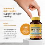 Zinc 50mg Vegetarian Capsules for Immune Support