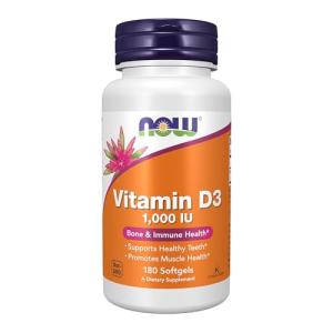 NOW Vitamin D-3 1,000 IU, High Potency Softgels