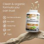 Organic Ashwagandha 2,100 mg - Vegan Stress Relief Capsules