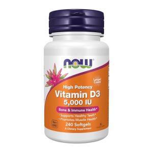 NOW Vitamin D-3 5,000 IU, 240 Softgels