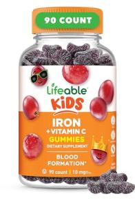 Kids’ Iron Gummies with Vitamin C - 90 Count