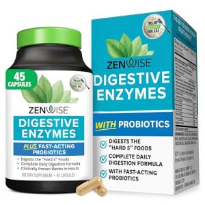 Zenwise Digestive Enzymes and Probiotics - 45 Count