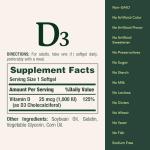 Nature’s Bounty Vitamin D3 1000 IU Softgels