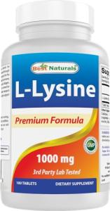 L-Lysine 1000 mg - 180 Tablets by Best Naturals
