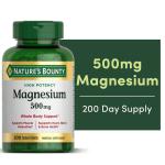 Nature’s Bounty Magnesium 500 mg, 200 Tablets