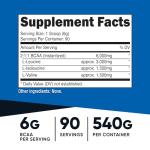 Nutricost Unflavored BCAA Powder 90 Servings