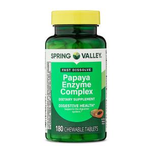 Spring Valley Papaya Enzyme Chewables, 180 Tablets