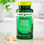 Spring Valley Papaya Enzyme Chewables, 180 Tablets
