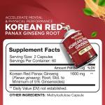 Nutrivein High Strength Korean Red Panax Ginseng 1600mg
