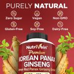 Nutrivein High Strength Korean Red Panax Ginseng 1600mg