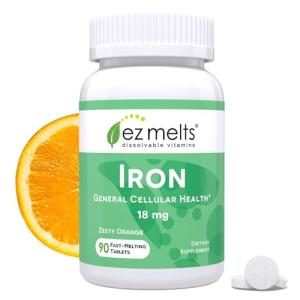 EZ Melts Iron Supplement 18 mg, Sugar-Free