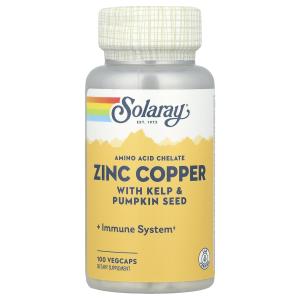Solaray Zinc & Copper Amino Acid Capsules, 100 Count