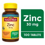 Nature Made 30 mg Zinc Tablets, 100 Count