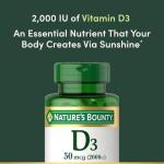Nature's Bounty Vitamin D Softgels 2,000 IU