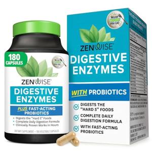 Zenwise Digestive Enzymes with Probiotics, 180 Count
