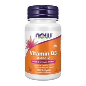 NOW Foods Vitamin D-3 2000 IU, 240 Softgels