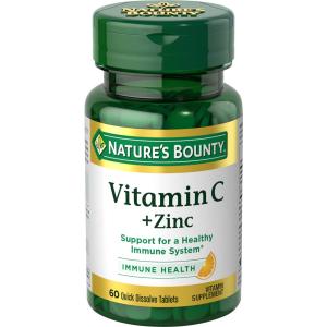 Nature's Bounty Vitamin C + Zinc 60 Tablets